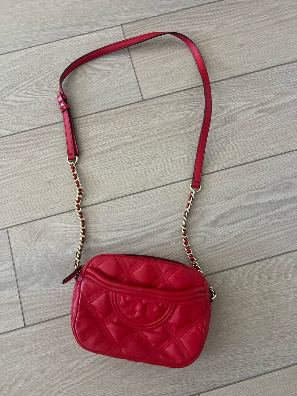 Tory Burch red fleming Crossbody purse
